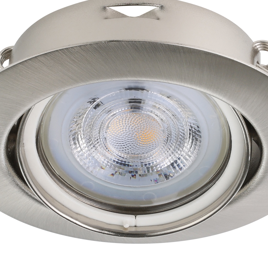 Eglo - К-кт 3x LED Лампа за окачен таван 1xGU10/4W/230V матов хром