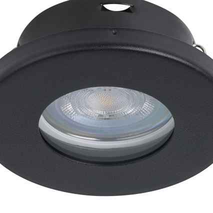 Eglo - К-кт 3xLED Лампа за вграждане в баня 1xGU10/4W/230V IP44 черен