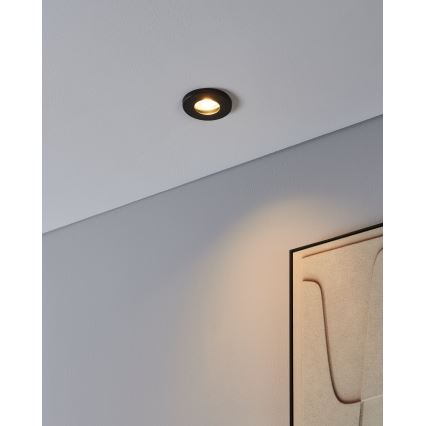 Eglo - К-кт 3xLED Лампа за вграждане в баня 1xGU10/4W/230V IP44 черен