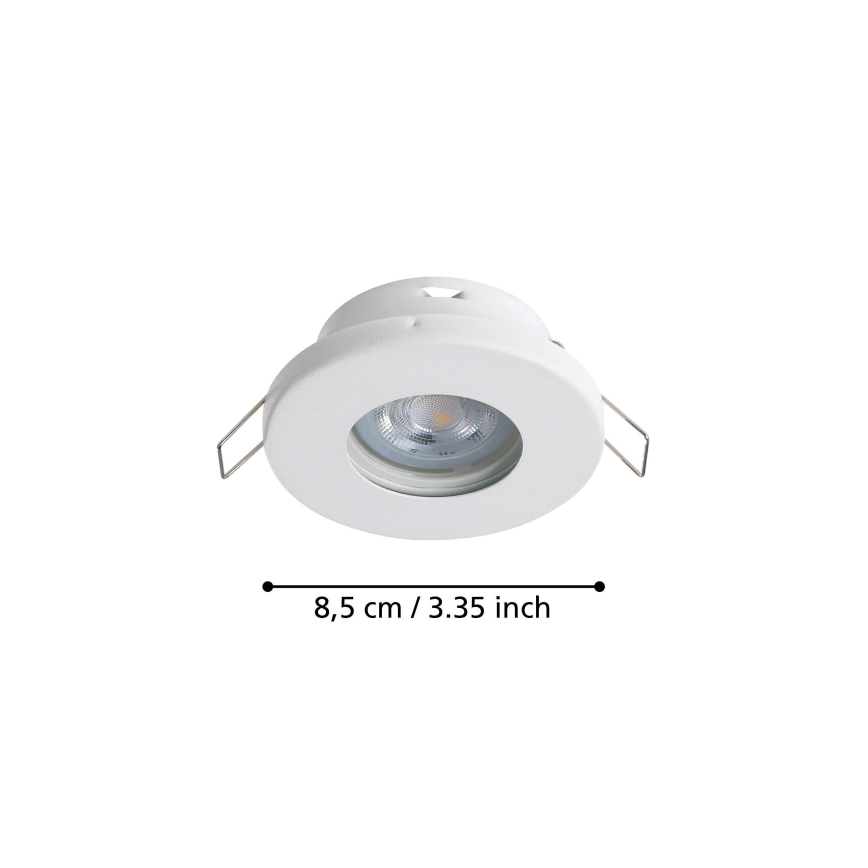 Eglo - К-кт 3xLED Лампа за вграждане в баня 1xGU10/4W/230V IP44 бял