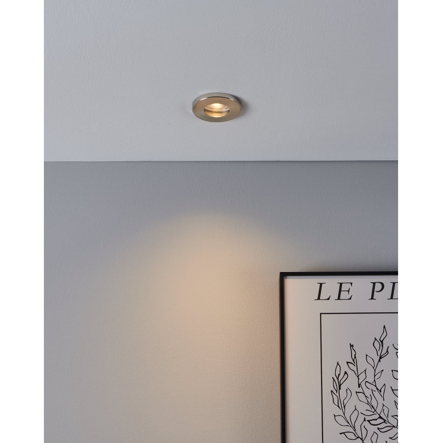 Eglo - К-кт 3xLED Лампа за вграждане в баня 1xGU10/4W/230V IP44 матов хром