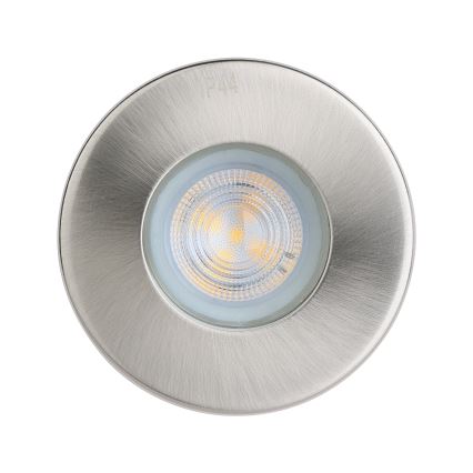 Eglo - К-кт 3xLED Лампа за вграждане в баня 1xGU10/4W/230V IP44 матов хром