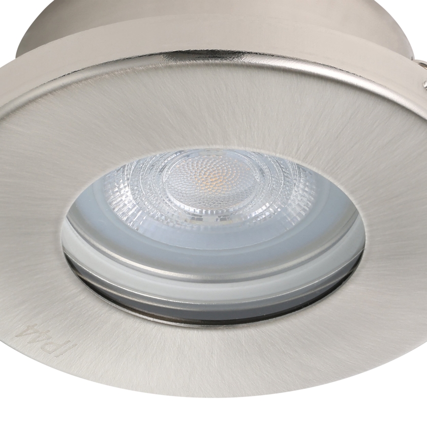 Eglo - К-кт 3xLED Лампа за вграждане в баня 1xGU10/4W/230V IP44 матов хром