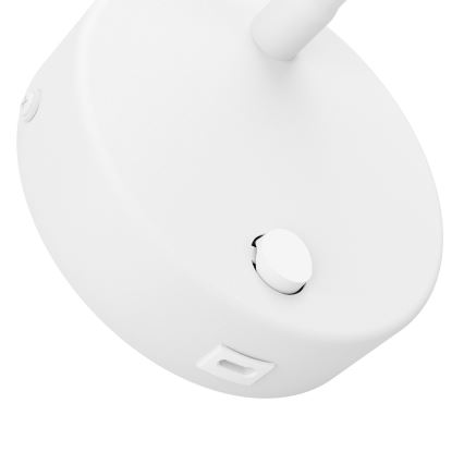 Eglo - LED гъвкава стенна лампа с USB LED/3,8W/230V бяла