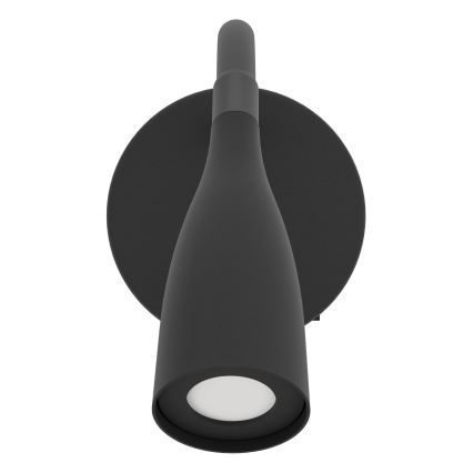 Eglo - гъвкава LED стенна лампа LED/3,8W/230V, черна