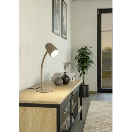 Eglo - Настолна лампа 1xE14/18W/230V кремава