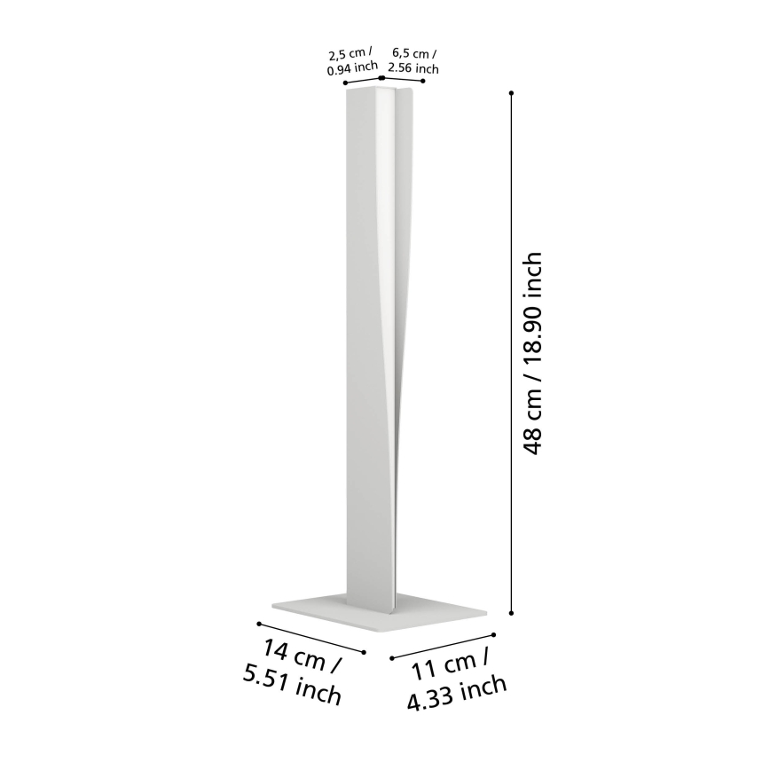 Eglo - LED RGBW димируема настолна лампа LED/9W/230V 2700-6500K сива