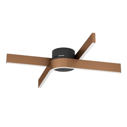 Eglo - LED RGBW димируем плафон 2xLED/18W/230V меден/черен