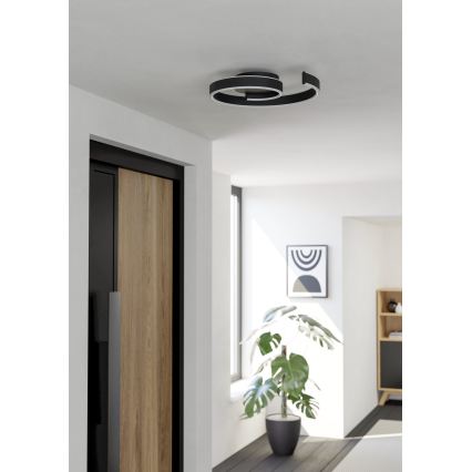 Eglo - Димируемо LED таванно осветително тяло LED/37W/230V 3000-6500K черно