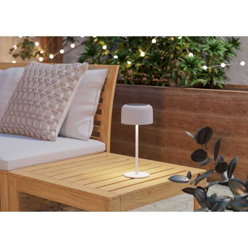 Eglo - LED соларна презареждаща се сензорна настолна лампа LED/2,8W/3,7V 1800 mAh IP44 бяла