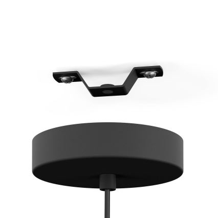 Eglo - Полилей на кабел 1xE27/60W/230V черен/бежов/димчат