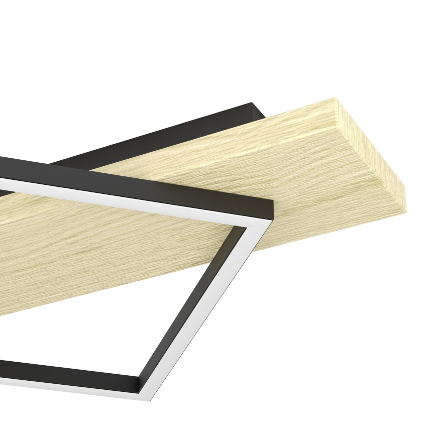 Eglo - LED плафон 2xLED/13W/230V + LED/16W черно/бежово