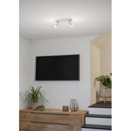 Eglo - LED RGBW димируемо точково осветително тяло 2xLED/3,7W/230V 2700-6500K бяло