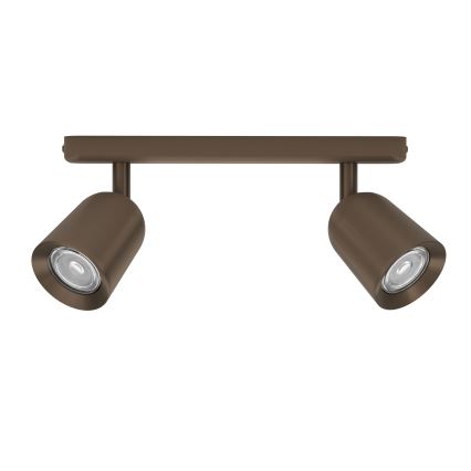 Eglo - Точково осветително тяло 2xGU10/10W/230V бронзово