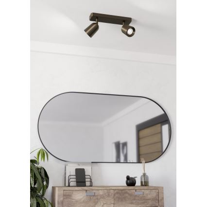 Eglo - Точково осветително тяло 2xGU10/10W/230V бронзово