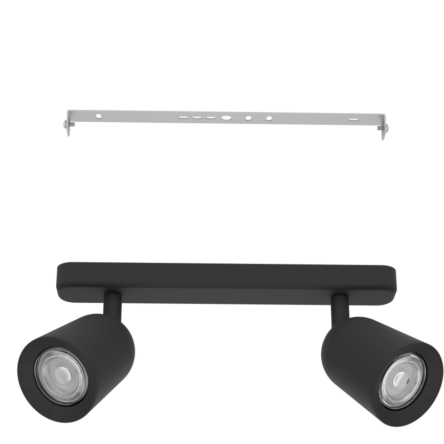 Eglo - Точково осветително тяло 2xGU10/10W/230V черно