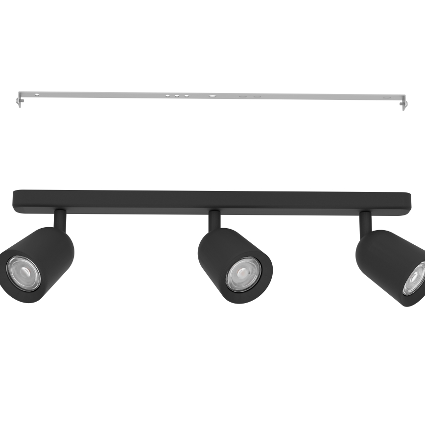 Eglo - Точково осветително тяло 3xGU10/10W/230V черно