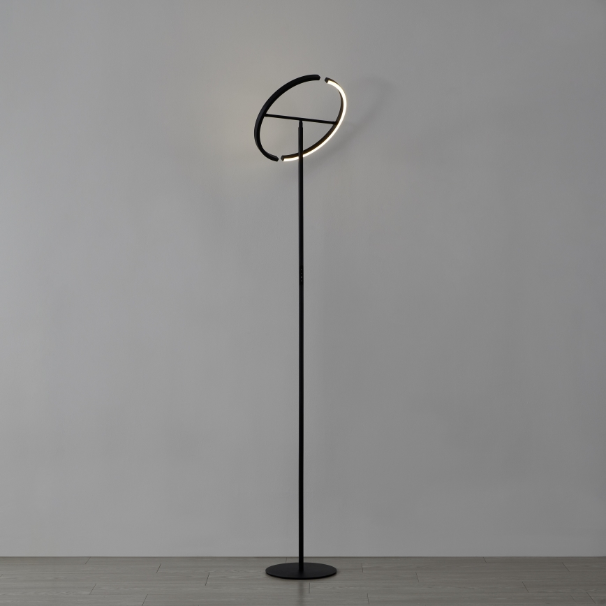 Eglo - димируема LED подова лампа 2xLED/8,8W/230V черна