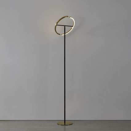 Eglo - Димируема LED подова лампа 2xLED/8,8W/230V златиста/черна