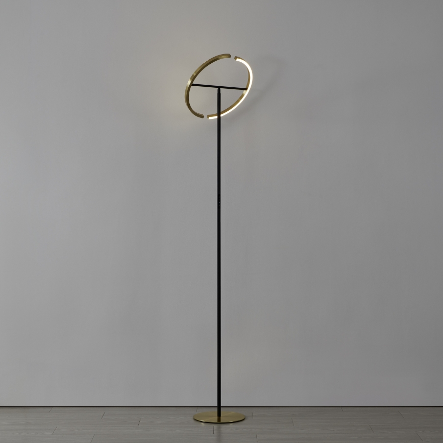 Eglo - Димируема LED подова лампа 2xLED/8,8W/230V златиста/черна