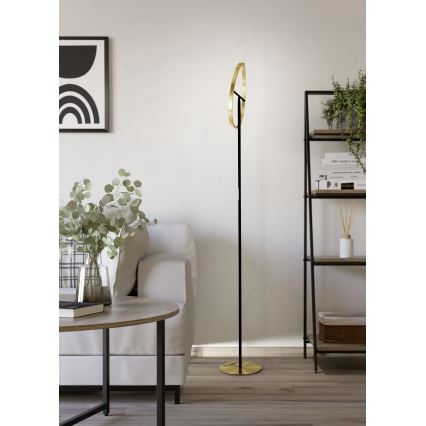 Eglo - Димируема LED подова лампа 2xLED/8,8W/230V златиста/черна