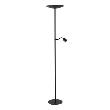 Eglo - LED димируема подова лампа LED/26,5W/230V + LED/4W черна