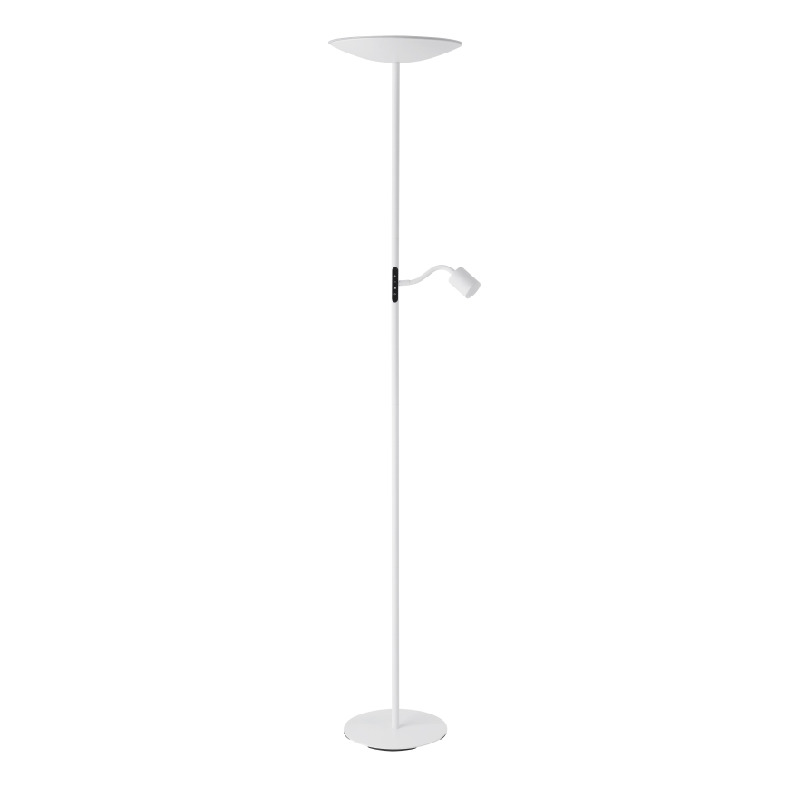 Eglo - Димируема LED подова лампа LED/26,5W/230V + LED/4W бяла