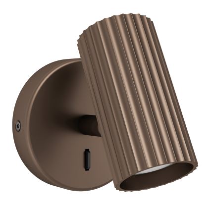 Eglo - Стенен насочващ аплик 1xGU10/5W/230V кафяв