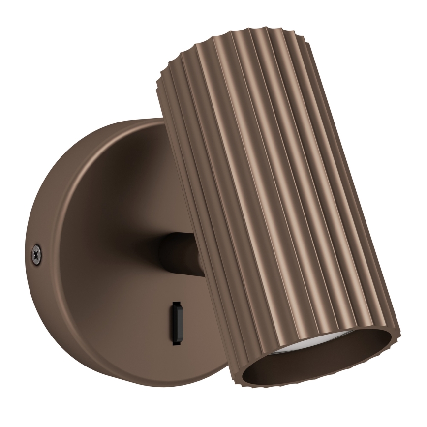 Eglo - Стенен насочващ аплик 1xGU10/5W/230V кафяв