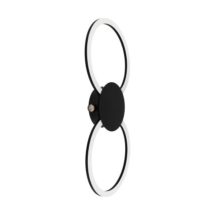 Eglo - LED стенна лампа LED/20W/230V + LED/0,91W черна