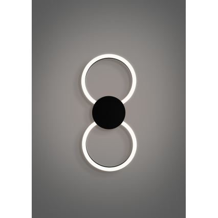 Eglo - LED стенна лампа LED/20W/230V + LED/0,91W черна