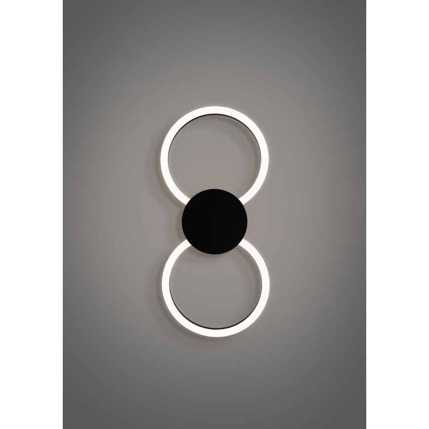 Eglo - LED стенна лампа LED/20W/230V + LED/0,91W черна