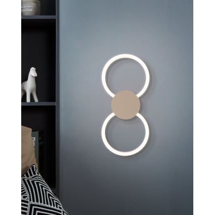 Eglo - LED стенно осветително тяло LED/20W/230V + LED/0,91W бежово