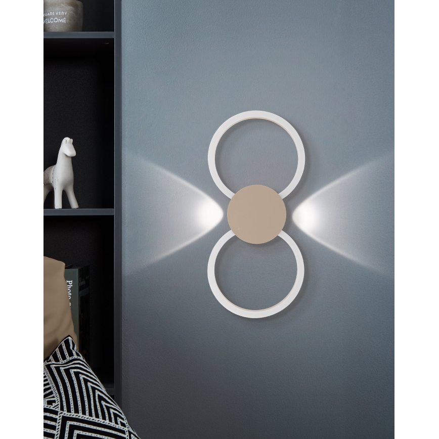 Eglo - LED стенно осветително тяло LED/20W/230V + LED/0,91W бежово