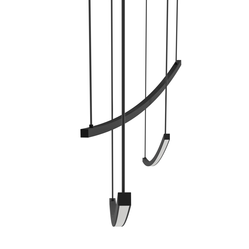 Eglo - LED полилей на кабел с регулиране на яркостта LED/22W/230V 2700/4000/6500K черен