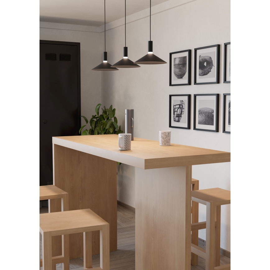 Eglo - LED RGBW димируем полилей на кабел 3xLED/7,5W/230V 2700-6500K черен