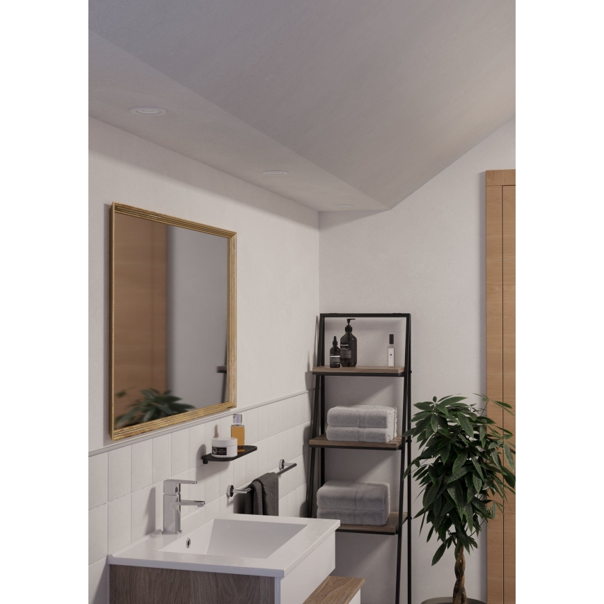 Eglo - LED вградено точково осветително тяло за баня, 1xGU10/4,5W/230V, IP44, бяло