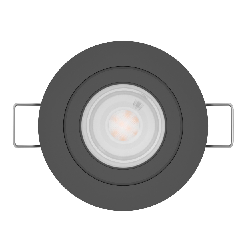 Eglo - LED вградено точково осветително тяло за баня 1xGU10/4,5W/230V IP44 черно