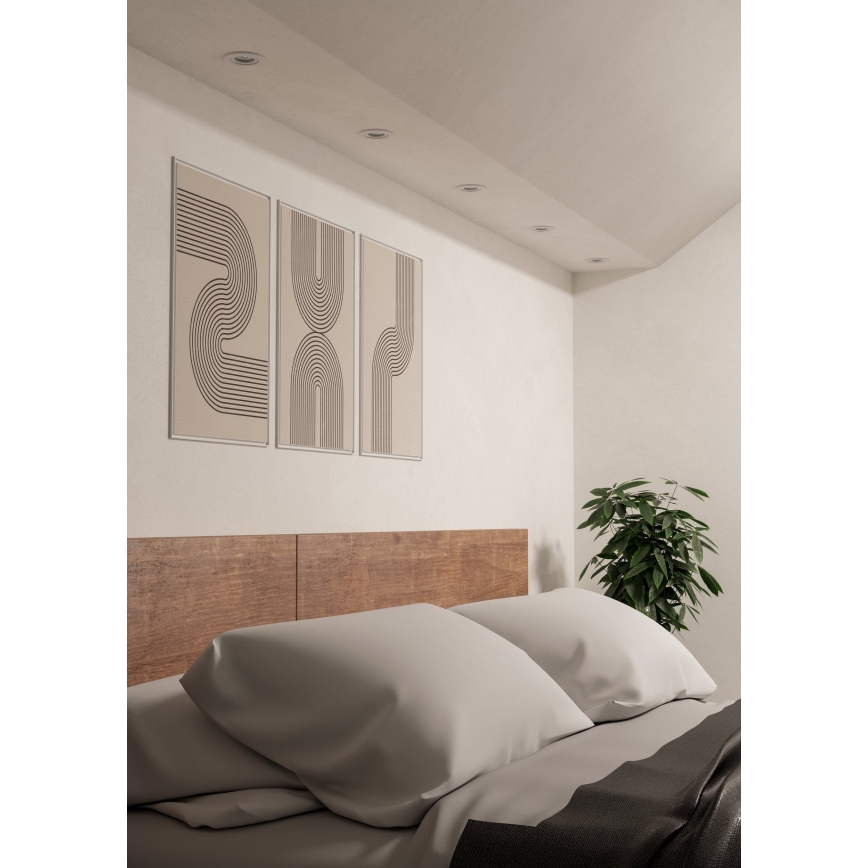 Eglo - КОМПЛЕКТ 3x LED вградени точкови осветителни тела 1xGU10/4,5W/230V бяло