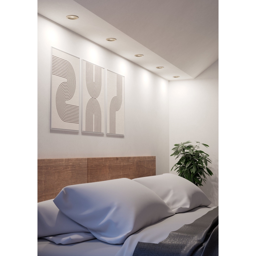 Eglo - LED вградено точково осветително тяло 1xGU10/4,5W/230V матов хром