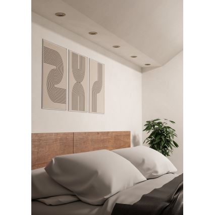 Eglo - LED вградено точково осветително тяло 1xGU10/4,5W/230V матов хром