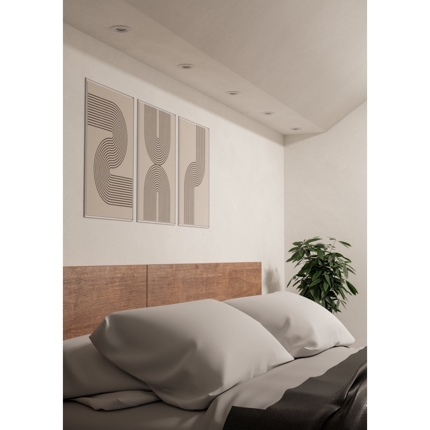 Eglo - КОМПЛЕКТ 3x LED вградени точкови осветителни тела 1xGU10/4,5W/230V бели