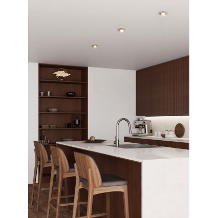 Eglo - LED вградено точково осветително тяло 1xGU10/4,5W/230V матов хром