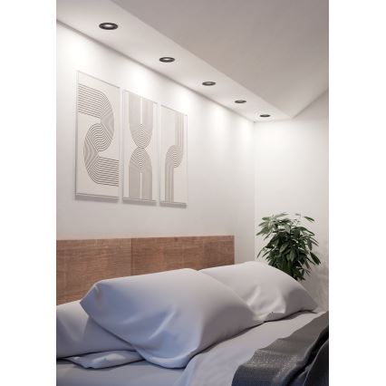 Eglo - вградено LED точково осветително тяло LED/4,8W/230V 2700/4000/6500K черно