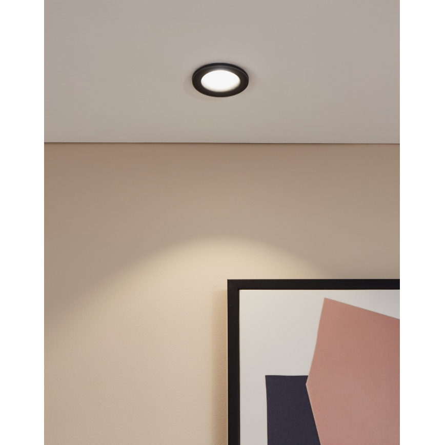 Eglo - LED вграден плафон за баня LED/4,9W/230V 2700/4000/6500K Ø 8,8 см IP65 черен