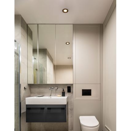 Eglo - Комплект от 3 вградени LED осветителни тела за баня LED/4,9W/230V 2700/4000/6500K Ø 8,8 см IP65 черни