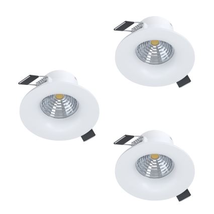Eglo - Комплект от 3 димируеми вградени таванни LED осветителни тела, LED/4,8W/230V, диам. 8,8 см, бели