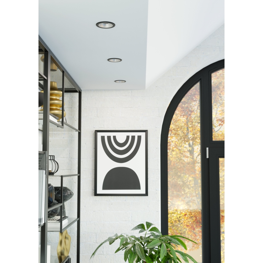 Eglo - димируемо вградено RGBW LED осветително тяло за баня LED/4,8W/230V 2700-6500K IP44 черно