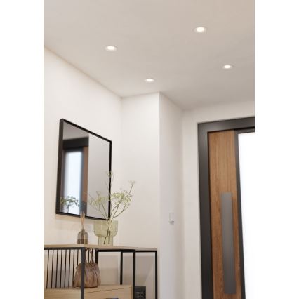 Eglo - Димируемо вградено LED осветително тяло за окачен таван LED/6,4W/230V Ø 8,8 см, бяло