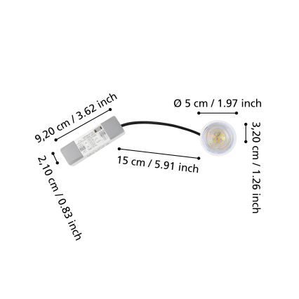 Eglo - LED външен модул LED/4,9W/230V 2700/4000/6500K IP65